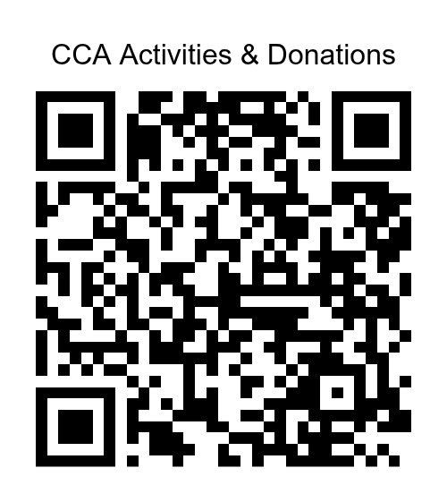 CCA Activities and Donations PayPal QR code